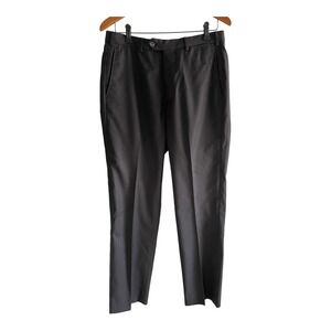 J.Hilburn Wool Dress Pants Size 32 x 31 Gray Pinstripes 100% Wool Guabello